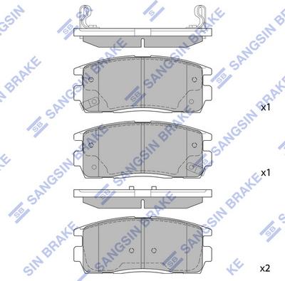 Hi-Q SP1205 - Kit pastiglie freno, Freno a disco autozon.pro