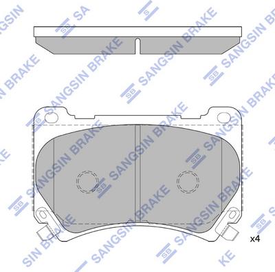 Hi-Q SP1206 - Kit pastiglie freno, Freno a disco autozon.pro