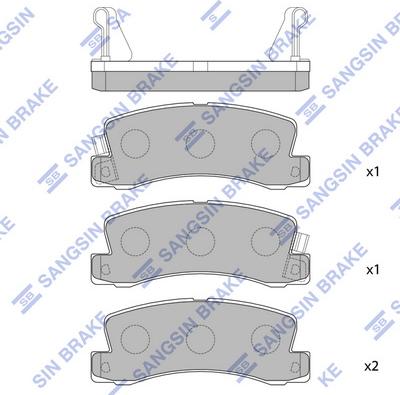 Hi-Q SP1208 - Kit pastiglie freno, Freno a disco autozon.pro