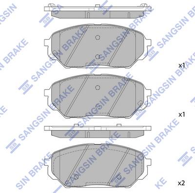 Hi-Q SP1203 - Kit pastiglie freno, Freno a disco autozon.pro