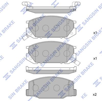 Hi-Q SP1219 - Kit pastiglie freno, Freno a disco autozon.pro