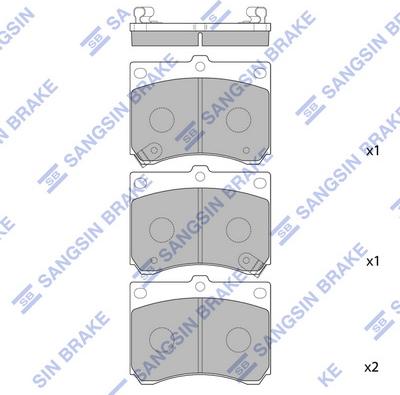 Hi-Q SP1216 - Kit pastiglie freno, Freno a disco autozon.pro