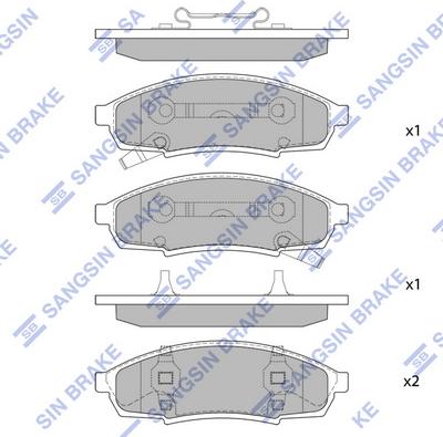 Hi-Q SP1284 - Kit pastiglie freno, Freno a disco autozon.pro