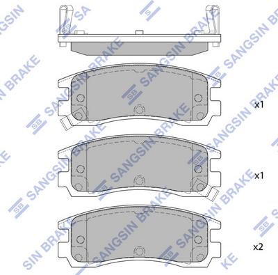 Hi-Q SP1285 - Kit pastiglie freno, Freno a disco autozon.pro