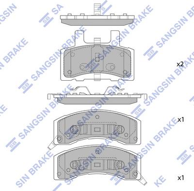 Hi-Q SP1288 - Kit pastiglie freno, Freno a disco autozon.pro