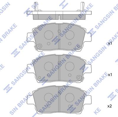 Hi-Q SP1232 - Kit pastiglie freno, Freno a disco autozon.pro