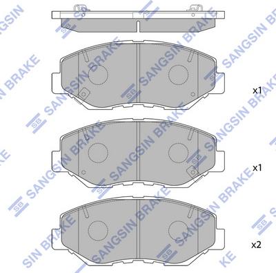 Hi-Q SP1237 - Kit pastiglie freno, Freno a disco autozon.pro