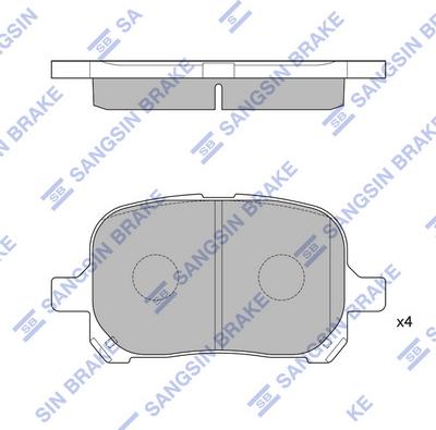 Hi-Q SP1226 - Kit pastiglie freno, Freno a disco autozon.pro