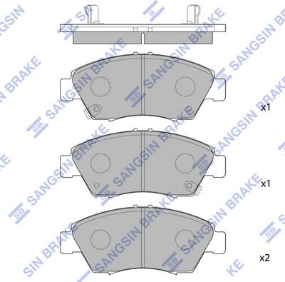 Hi-Q SP1221 - Kit pastiglie freno, Freno a disco autozon.pro