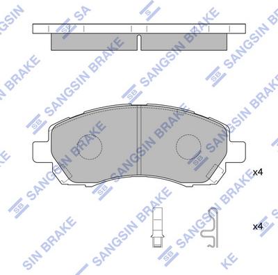 Hi-Q SP1228 - Kit pastiglie freno, Freno a disco autozon.pro