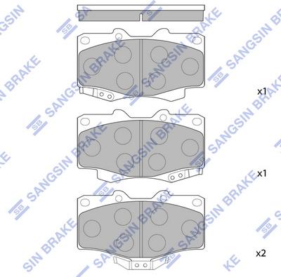 Hi-Q SP1222A - Kit pastiglie freno, Freno a disco autozon.pro