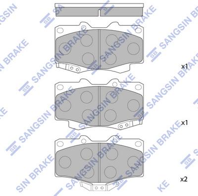 Hi-Q SP1222 - Kit pastiglie freno, Freno a disco autozon.pro