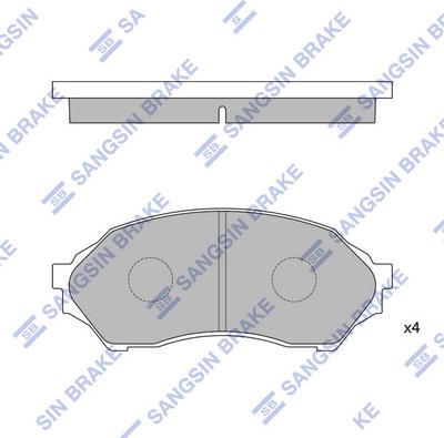 Hi-Q SP1227 - Kit pastiglie freno, Freno a disco autozon.pro