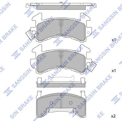 Hi-Q SP1279 - Kit pastiglie freno, Freno a disco autozon.pro