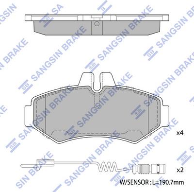 Hi-Q SP1278 - Kit pastiglie freno, Freno a disco autozon.pro