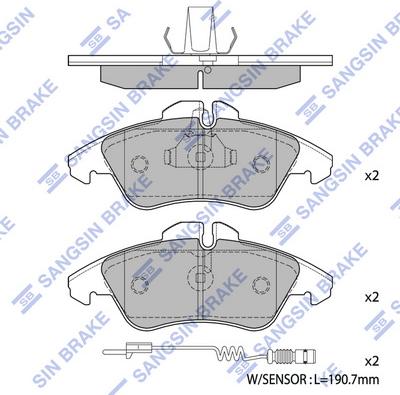 Hi-Q SP1273 - Kit pastiglie freno, Freno a disco autozon.pro