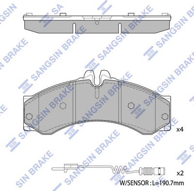 Hi-Q SP1277 - Kit pastiglie freno, Freno a disco autozon.pro