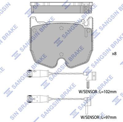 Hi-Q SP1798 - Kit pastiglie freno, Freno a disco autozon.pro