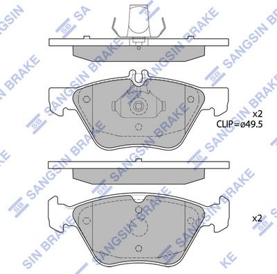 Hi-Q SP1797A - Kit pastiglie freno, Freno a disco autozon.pro