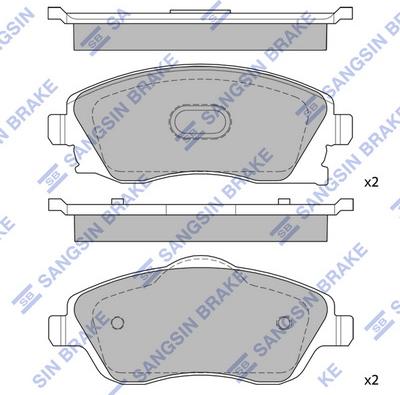 Hi-Q SP1745 - Kit pastiglie freno, Freno a disco autozon.pro