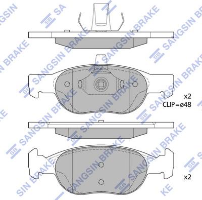 Hi-Q SP1740A - Kit pastiglie freno, Freno a disco autozon.pro