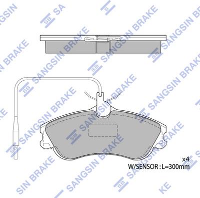 Hi-Q SP1743 - Kit pastiglie freno, Freno a disco autozon.pro