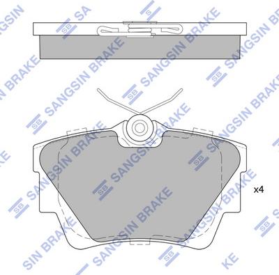 Hi-Q SP1742 - Kit pastiglie freno, Freno a disco autozon.pro