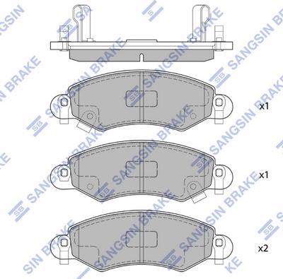 Hi-Q SP1754 - Kit pastiglie freno, Freno a disco autozon.pro