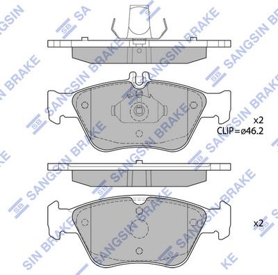 Hi-Q SP1755 - Kit pastiglie freno, Freno a disco autozon.pro