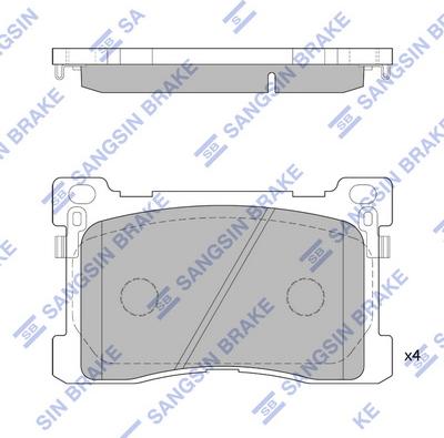 Hi-Q SP1756 - Kit pastiglie freno, Freno a disco autozon.pro