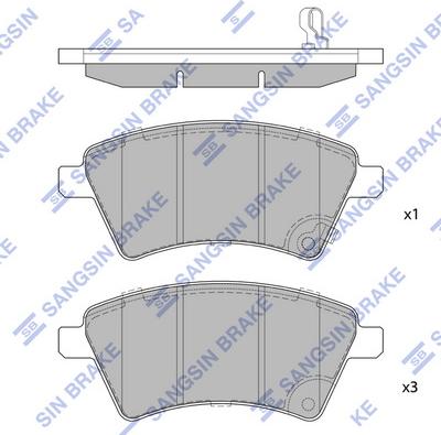 Hi-Q SP1751 - Kit pastiglie freno, Freno a disco autozon.pro