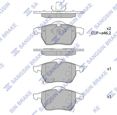 Hi-Q SP1757 - Kit pastiglie freno, Freno a disco autozon.pro