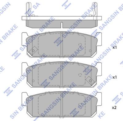 Hi-Q SP1764 - Kit pastiglie freno, Freno a disco autozon.pro