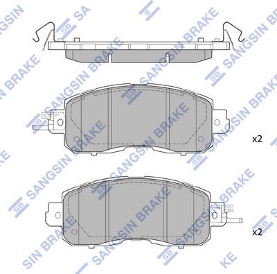 Hi-Q SP1765 - Kit pastiglie freno, Freno a disco autozon.pro