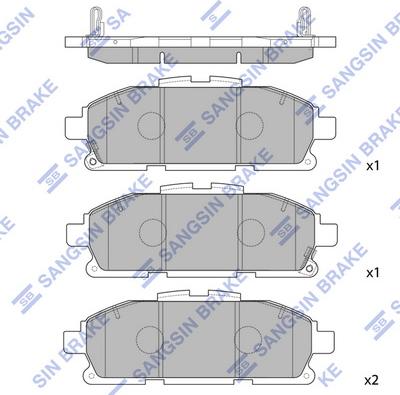 Hi-Q SP1762 - Kit pastiglie freno, Freno a disco autozon.pro