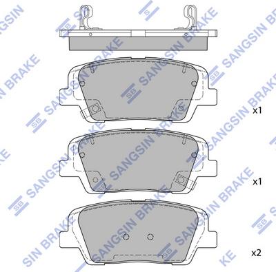 Hi-Q SP1706 - Kit pastiglie freno, Freno a disco autozon.pro