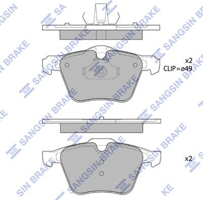 Hi-Q SP1702 - Kit pastiglie freno, Freno a disco autozon.pro