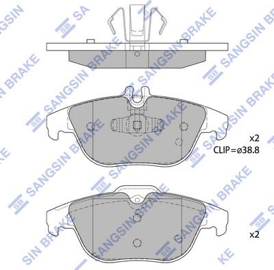 Hi-Q SP1707 - Kit pastiglie freno, Freno a disco autozon.pro