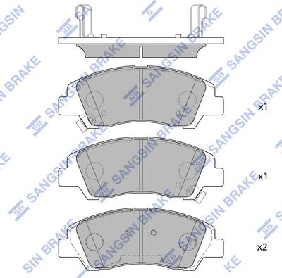 Hi-Q SP1719 - Kit pastiglie freno, Freno a disco autozon.pro