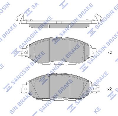 Hi-Q SP1713 - Kit pastiglie freno, Freno a disco autozon.pro