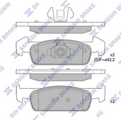 Hi-Q SP1786 - Kit pastiglie freno, Freno a disco autozon.pro