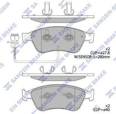 Hi-Q SP1788 - Kit pastiglie freno, Freno a disco autozon.pro