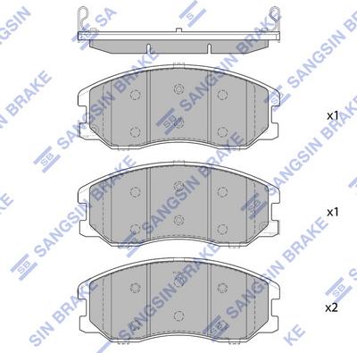 Hi-Q SP1782 - Kit pastiglie freno, Freno a disco autozon.pro