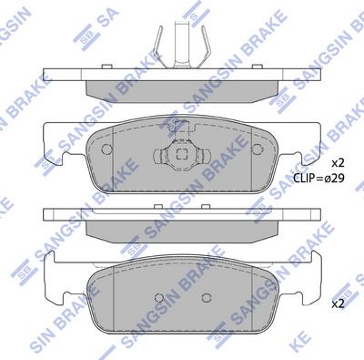 Hi-Q SP1787A - Kit pastiglie freno, Freno a disco autozon.pro