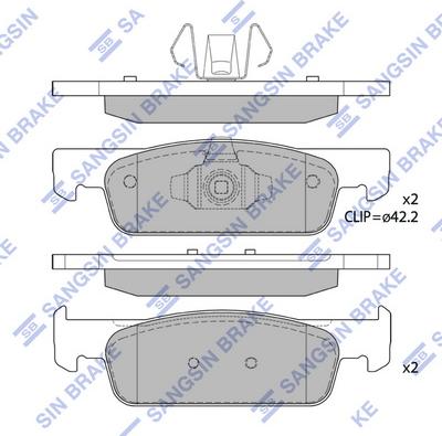 Hi-Q SP1787 - Kit pastiglie freno, Freno a disco autozon.pro