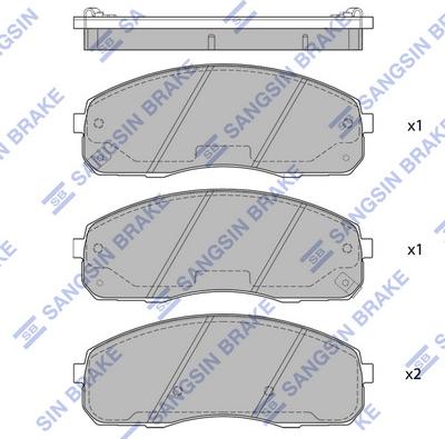 Hi-Q SP1735 - Kit pastiglie freno, Freno a disco autozon.pro