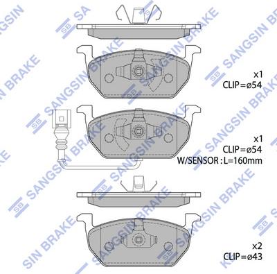 Hi-Q SP1736 - Kit pastiglie freno, Freno a disco autozon.pro