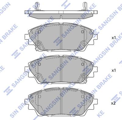 Hi-Q SP1729A - Kit pastiglie freno, Freno a disco autozon.pro