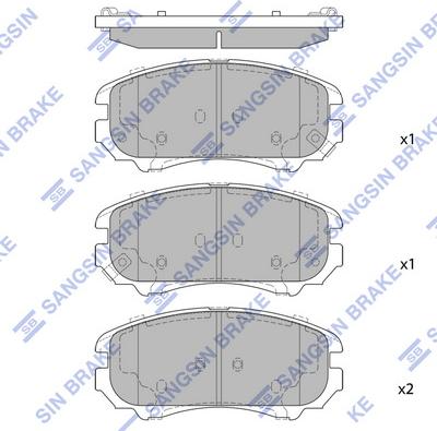 Hi-Q SP1724 - Kit pastiglie freno, Freno a disco autozon.pro