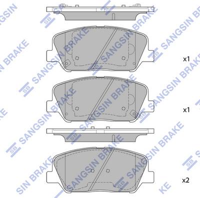 Hi-Q SP1721 - Kit pastiglie freno, Freno a disco autozon.pro